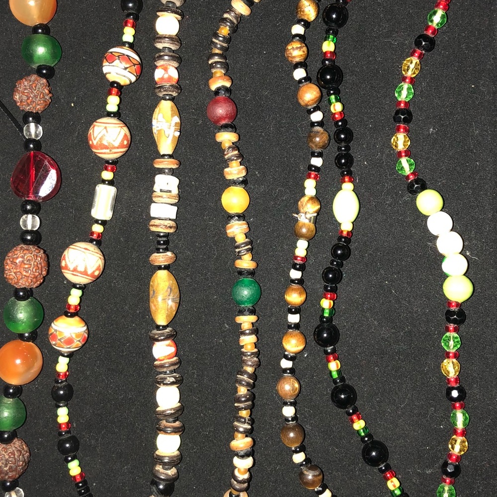 Multiple beaded bracelets (men)